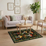 Whimsical Mushroom Grove Area Rug