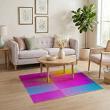 Geometric Modern Multi-color and Patterns Vibrant Multi-Color Geometric Block Area Rug
