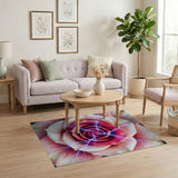 Electrified Pink Rose Area Rug