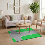 Geometric Green Field Crossroads Area Rug