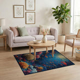 Sunlit Coral Reef Fish Area Rug