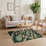 Abstract Golf Course Greens Area Rug