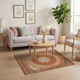 Terracotta Sunburst Southwestern Area Rug