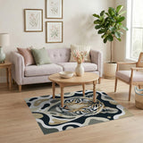 ODIKA Artistic Tiger Portrait Washable Area Rug - Modern Low Pile Non-Slip Decor