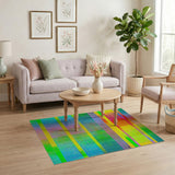Vibrant Multi-Color Geometric Geometric Modern Area Rug