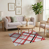 Bold Black Bold Red Black Plaid Area Rug