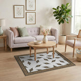 Ornate Gold Abstract Motif Area Rug
