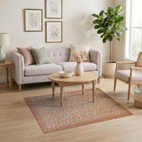Terracotta Leopard Print Area Rug