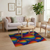 Rainbow Hot Air Balloon Area Rug