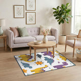 Colorful Dinosaur Kids Cartoon Area Rug