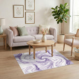 Purple Swirl Vortex Area Rug