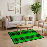 Vibrant Green Vibrant Green Black Plaid Area Rug