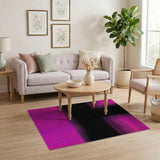 Pink Black Halftone Geometric Area Rug