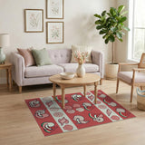 Playful Watermelon Seashell Hug Area Rug