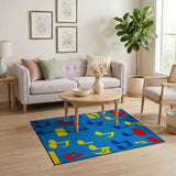 Multi-color and Patterns Playful Music Notes Area Rug