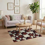 Rusty Chain Clover Area Rug