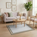 Beige Border Neutral Area Rug