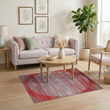 Bold Red Circle Abstract Area Rug
