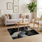 Gold Accent Geometric Abstract Area Rug