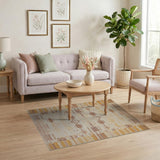 Terracotta Beige Southwestern Geometric Area Rug