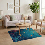 Vibrant Underwater Fish Coral Reef Area Rug