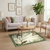 Owl Willow Floral Area Rug