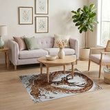 Spotted Deer Antler with Vines Area Rug