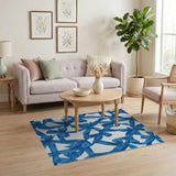 Whimsical Blue Bows Area Rug