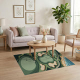 Coastal Golf Course Aerial Greens Area Rug