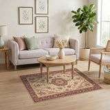 Purple Floral Vintage Medallion Rug