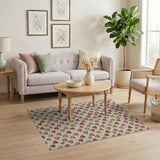 Pink Whimsical Pink Hearts Scatter Area Rug
