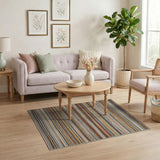 Multi-color and Patterns Multi-Color Horizontal Stripe Area Rug