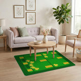 Lucky Shamrock Field Green Area Rug