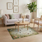 Whimsical Wildflower Meadow Butterfly Rug