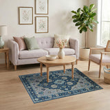 Traditional Persian Navy Persian Medallion Area Rug