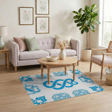 Blue Celtic Dragon Knot Area Rug