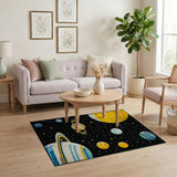 Kids Cartoon Kids Cartoon Space Planets Area Rug