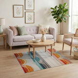 Arched Horizon Multi-Color Area Rug