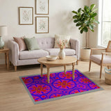 Vibrant Multi-Color Starburst Geometric Area Rug
