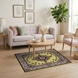 Elegant Cream Persian Medallion Area Rug
