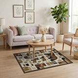 Brown Bear Heritage Tribal Area Rug
