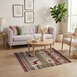 Red Deer Southwestern Area Rug