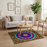 Vibrant Purple Mandala Persian Area Rug