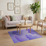 Purple Wavy Clouds Abstract Area Rug