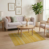 Yellow Horizontal Stripe Area Rug