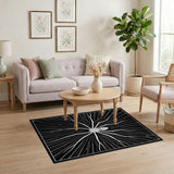 Radiant Spider Line Art Area Rug