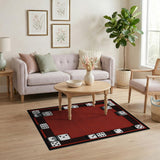 Red Dice Backgammon Board Rug