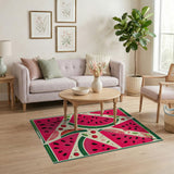 Playful Watermelon Smiles Area Rug