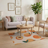 Juicy Peach Fruit Pattern Area Rug