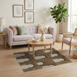 Ornate Gold Moorish Arch Lattice Rug